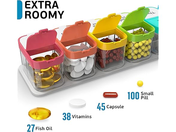 7-Day XL Pill Organizer, AM/PM