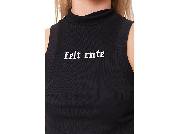 Forever 21 (M) Embroidered Felt Cute Crop Top
