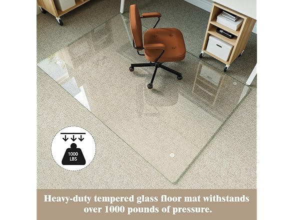 Koonmi Glass Chair Mat 40" x 60"