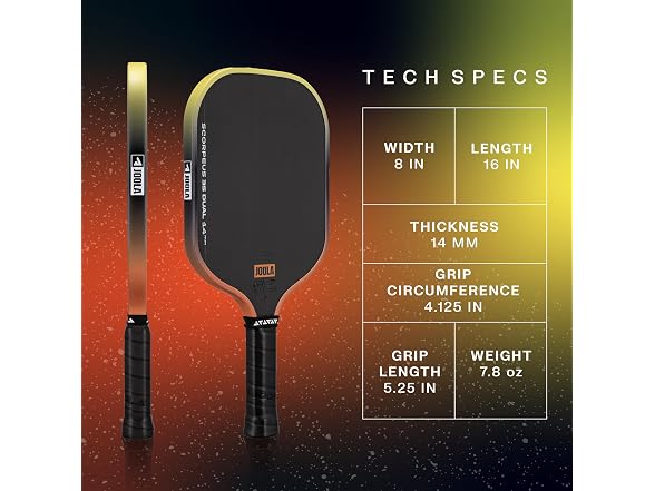JOOLA Anna Bright Scorpeus 3S Dual 14mm Pickleball Paddle