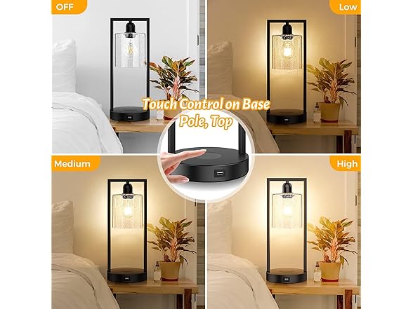 Wireless Touch Control Table Lamps