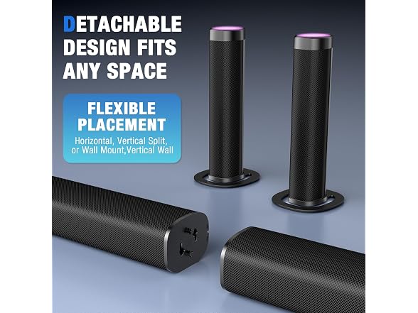 FHNFHN Sound Bar for Smart TV, 100W