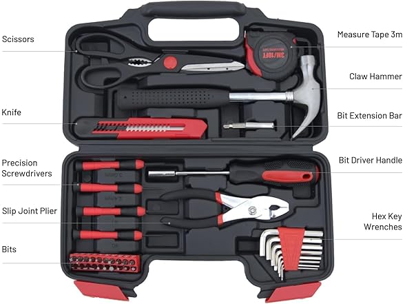 Hantinstom 39-Piece Household Tools Kit - Comprehen