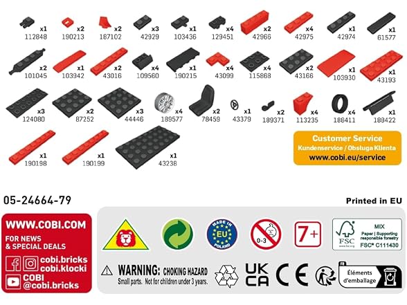 COBI Audi Quattro 1980, Red, 79 Pieces | Officially Licensed