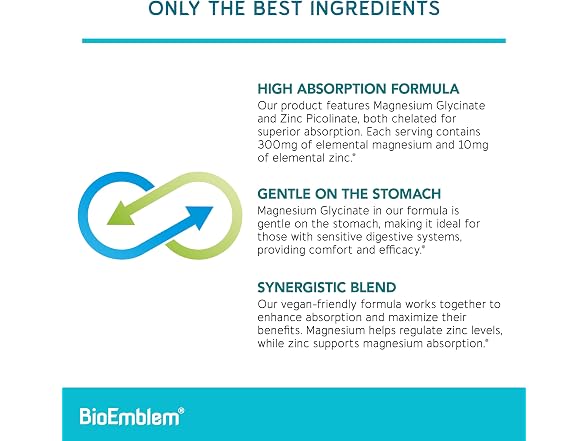 BioEmblem Magnesium Glycinate & Zinc - Gallery 3