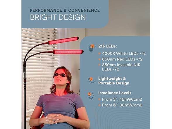 Lifepro LumaGlow Duo Home Reading and Redlight Floor Lamp