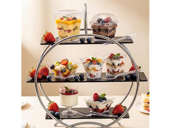 WELLIFE Dessert Cups W/ Lids and Spoons