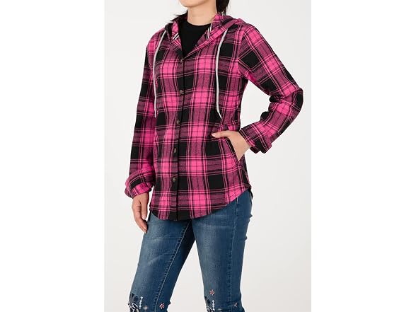 Zenthace Women (XXL) Hooded Flannel Jacket