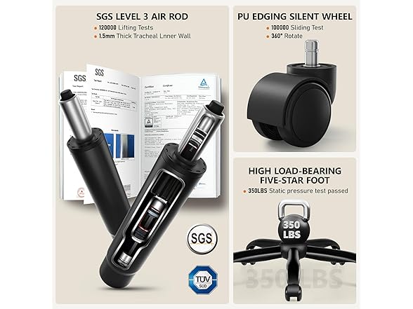 BESTFAIR W0893 Ergonomic Office Chair black 8180