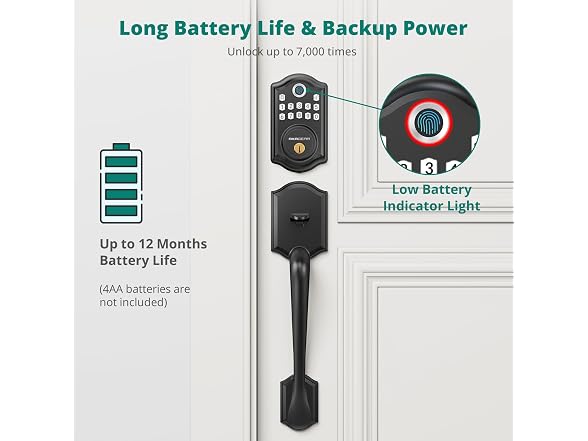 DS10 Keyless Entry Door Lock with Handle Set