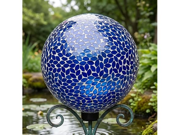 Sunnydaze 10" Lavender Crackled Glass Globe