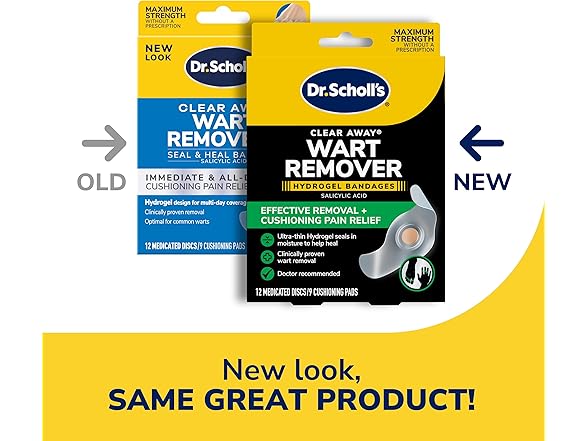 Dr. Scholl’s Clear Away Wart Remover Hydrogel Bandages for Fingers and Toes - Clinically Proven Effective Wart Removal and Cushioning Pain Relief, Comfortable Multi-Day Coverage Patches - Gallery 2