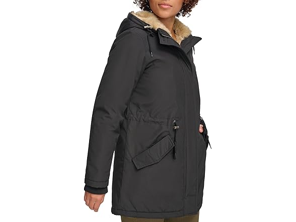Levis Womens Lined Hooded Parka Jacket