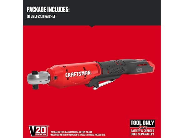 CRAFTSMAN CMCF930B V20 Max Variable 3/8-in Drive Ratchet
