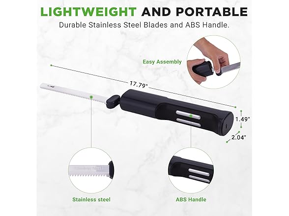 NutriChef Cordless Electric Knife- Black