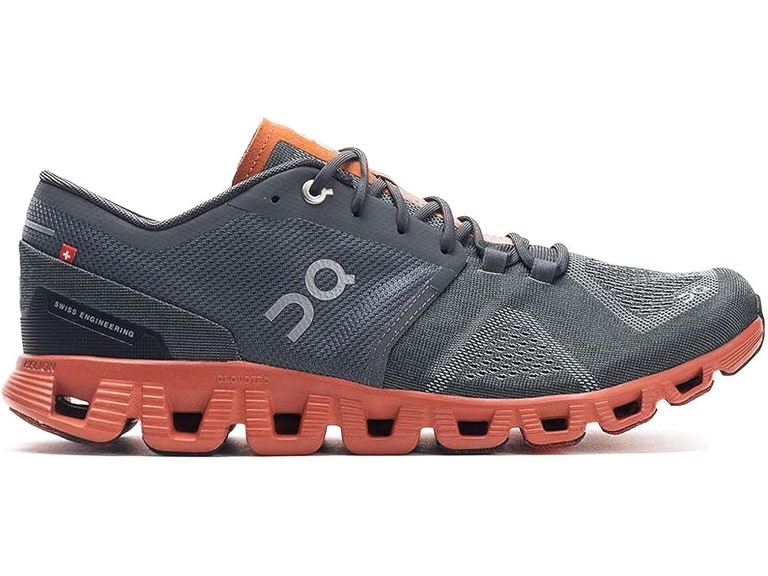 On Running 40.99241 7 On Running Cloud X 2 Men's Shoes Rust/Rock Rust/Rock