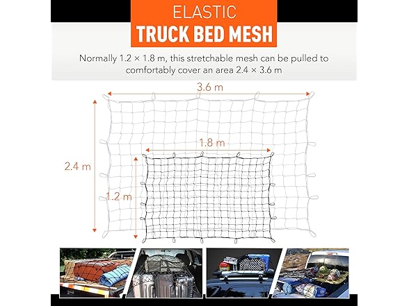 Orion Motor Tech 4x6 Cargo Net for Pickup Truck