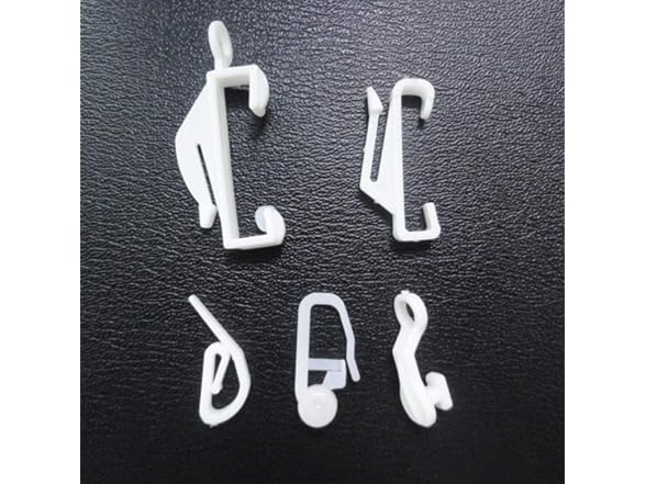 FOMIYES 50 Pcs Curtain Track Glider Hooks Pla