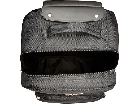 Rockland Double Handle 17" Rolling Backpack, Black