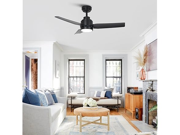 Parrot Uncle VZA01A116BK 42 Inch Black Ceiling Fan