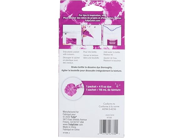Tulip One-Step Tie-Dye Kit 3 Fabric Dye Refill