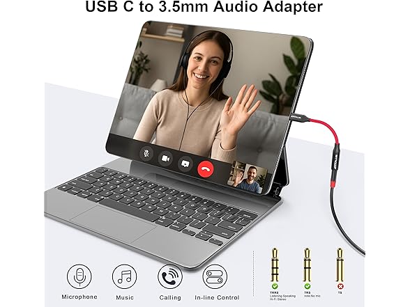 ANYPLUS USB C to 3.5mm Headphone Jack Adapter
