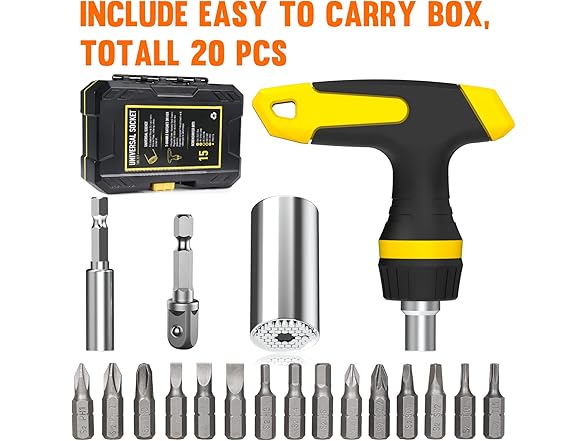 HANPURE ELF-RCTZ-01 Magnetic Ratchet Screwdriver Set