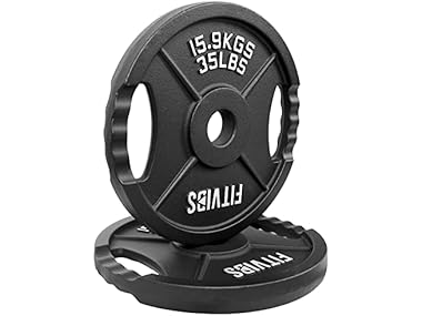$49.99, Was $89.99, 44% Off! Fitvids Weight Plate, Two Hole Style, 35lbs Pair dealfomo