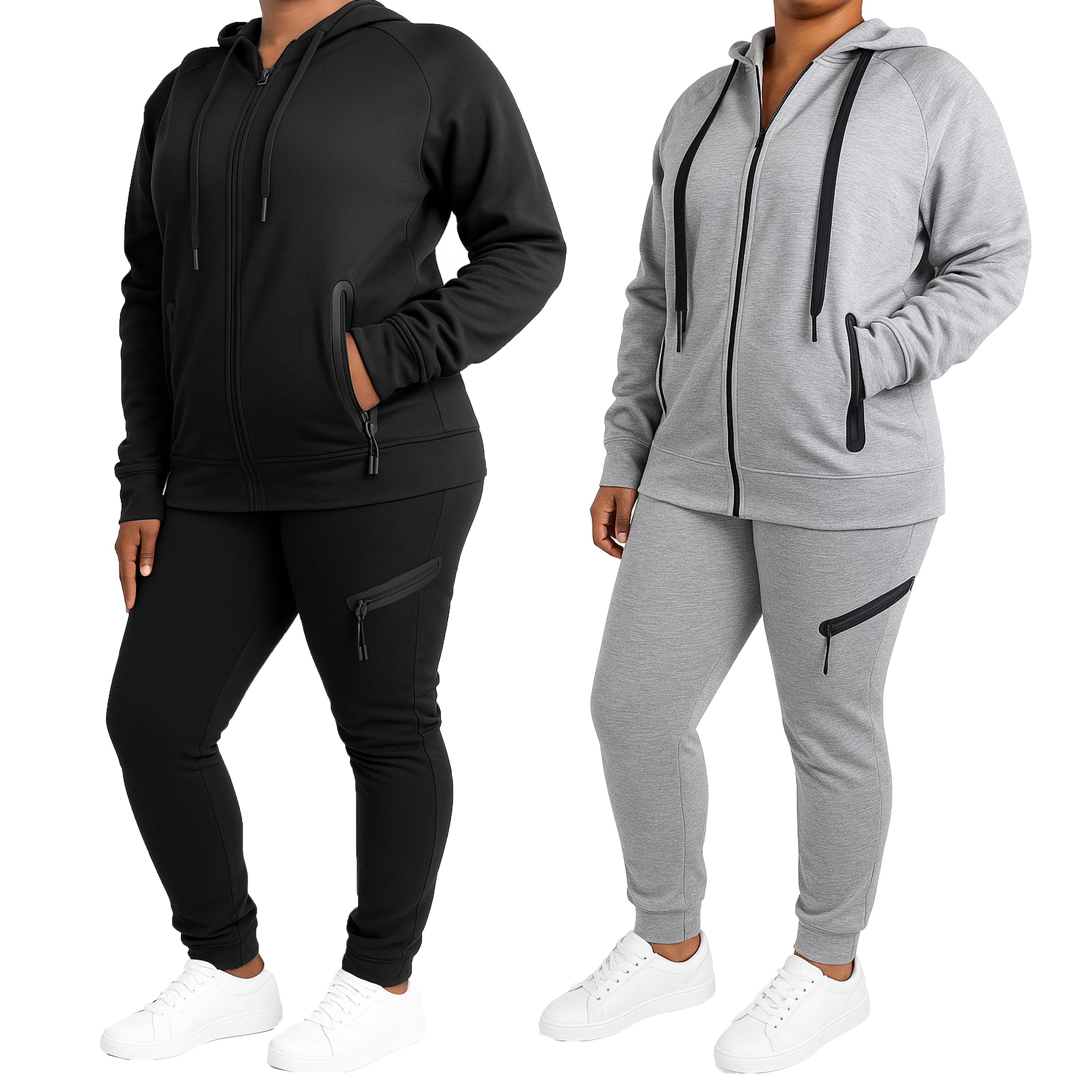 Women's Tech Fleece Hoodie & Jogger Set - Gallery 36
