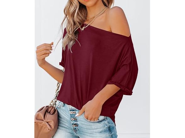 Revetro Women (S) Sexy Short Sleeve Plain Tee Tops