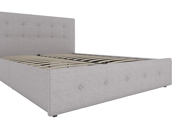 DHP Rose Upholstered Platform Bed with U
