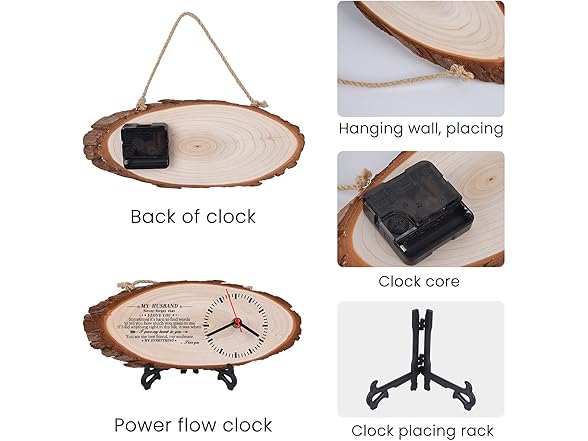 LJZTYX Wooden Silent Wall Clock- Gift