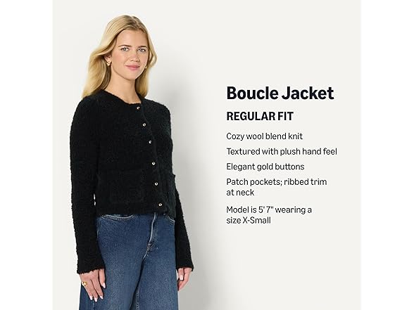 Amazon Essentials Women's Wool Blend Boucle Jacket