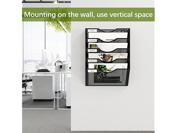 Wall File Organizer 5 Tier Hanging