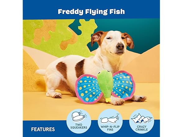 Barkbox Flying Fish Dog Toy | Plush Fish