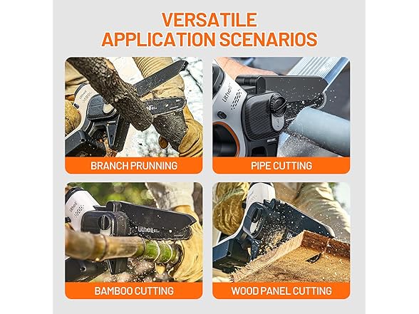 Litheli 20V Mini Chainsaw 6 inch Brushless Cordless Chain Saw