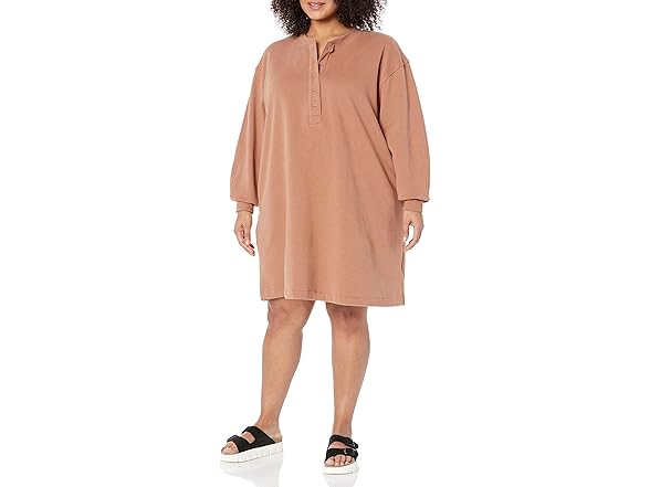 Amazon Essentials Women Large Knit Henley Dress