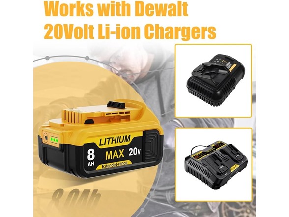 Simple Plus+ 20V 8.0Ah Replacement Battery for DEWALT
