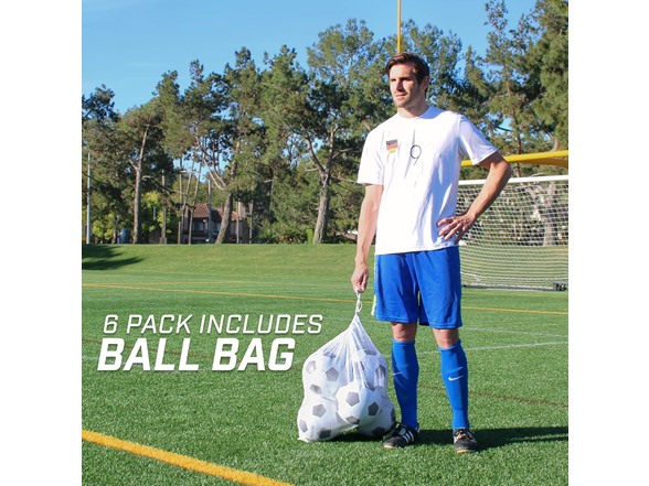 GoSports Classic Soccer Ball 6 Pack Size 5