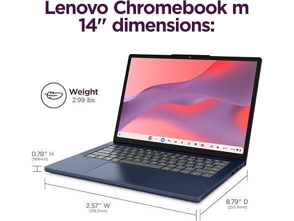 Lenovo Chromebook m 14" Everyday Laptop