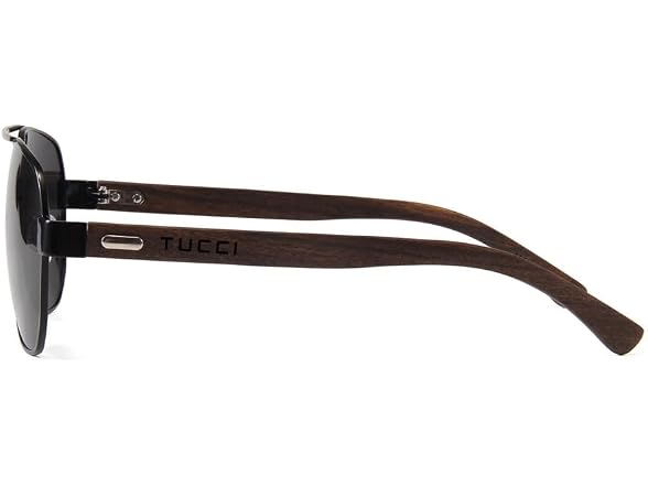 Tucci Italy Black Aviator Sunglasses