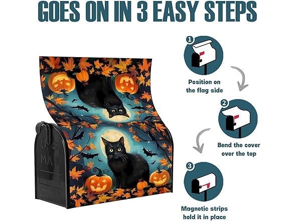 Halloween Mailbox Cover Owl Pumpkin