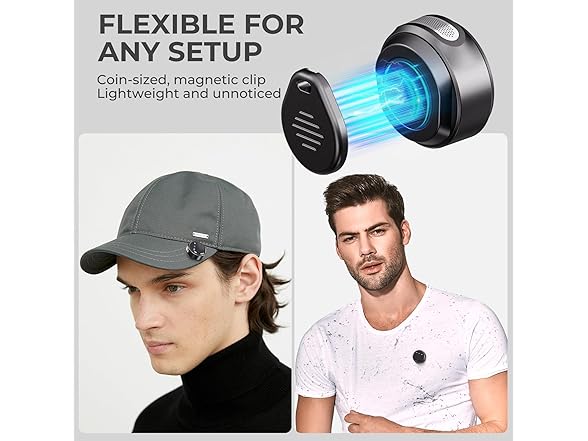 Moman Coin Wireless Lavalier Microphone for iPhone/Android