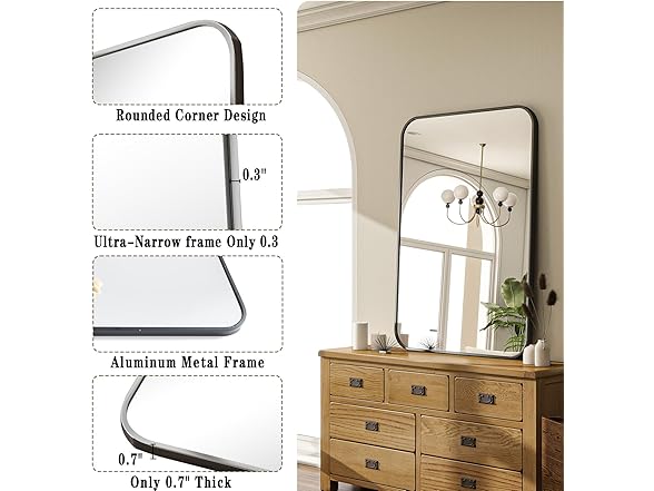 Riskioir 20x28 Inch Bathroom Mirror