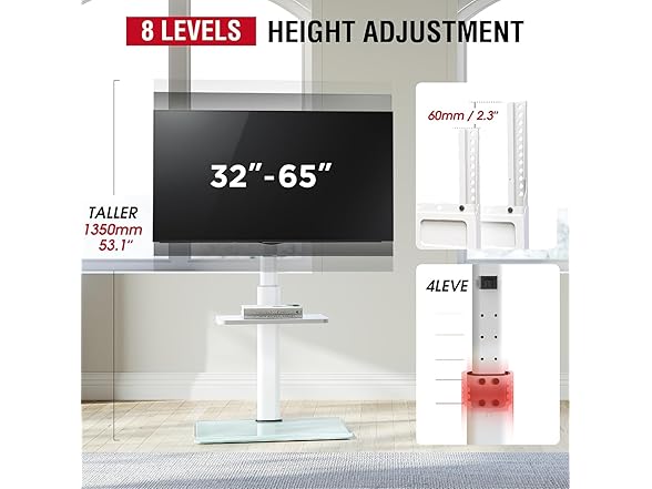 AOKCOS Floor TV Stand | 32-65"