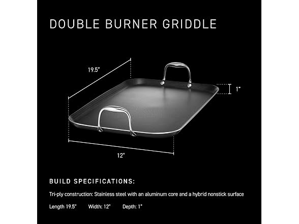 HexClad 18-inch Double Burner Griddle Pan
