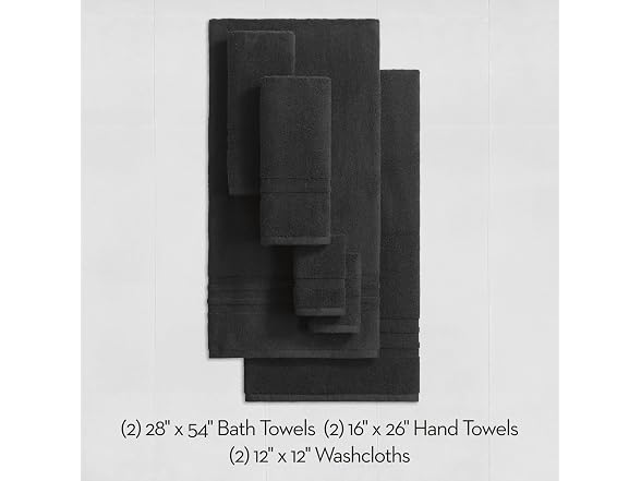 Nine West Sofia Bath Towel 6-Piece Set Black