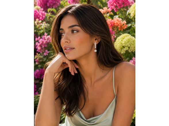 Saffron 18K Gold Plated Stainless Steel Drop Earrings