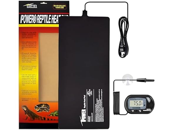iPower 8 by 18-Inch 24W Reptile Heat Mat