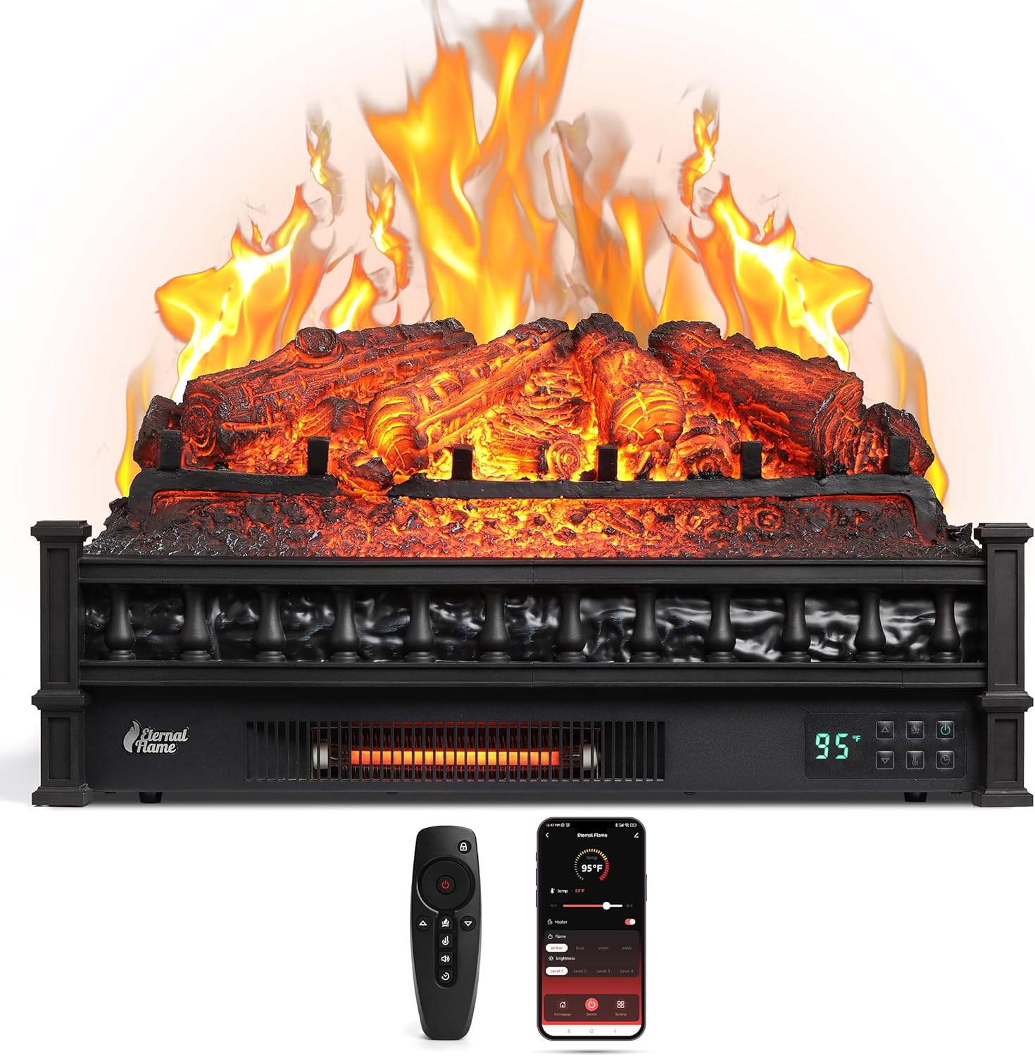TURBRO Eternal Flame 26" Smart Fireplace - Gallery 16